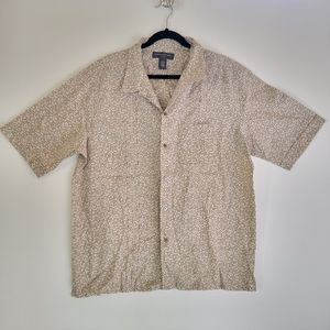 BANANA REPUBLIC CLASSIC Men's collared short sleeve button-down shirt XLARGE